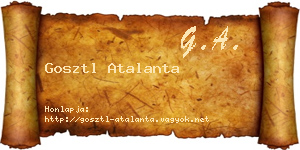Gosztl Atalanta névjegykártya